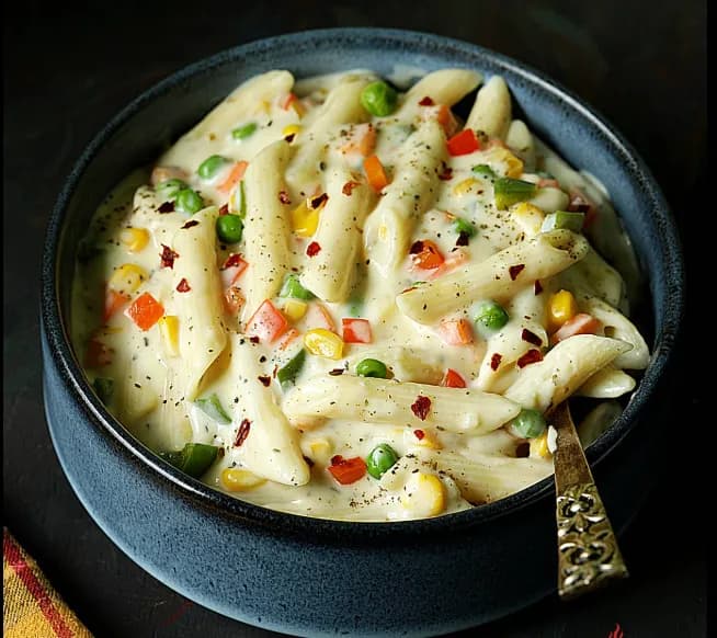 White Sauce Pasta Veg
