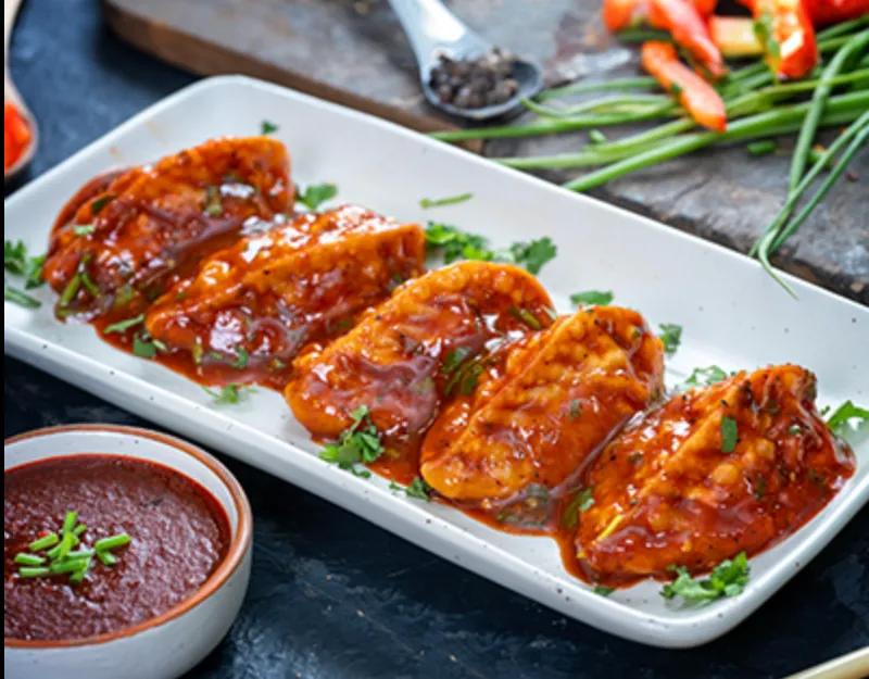 Chicken Hot Garlic Momo ( 6 pcs )