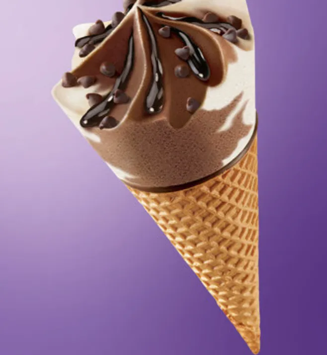 Choco vanilla cone