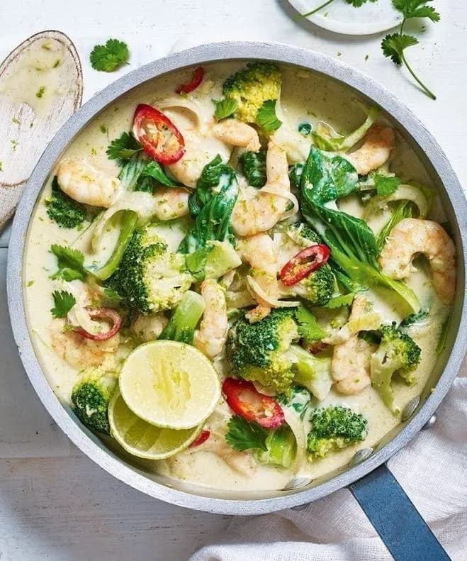 Thai Green Curry Prawns Dry ( 5 pcs )