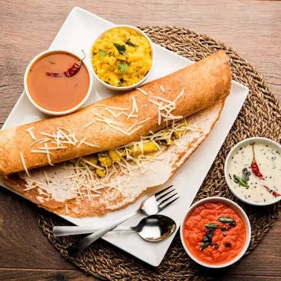 Onion Cheese Plain Dosa