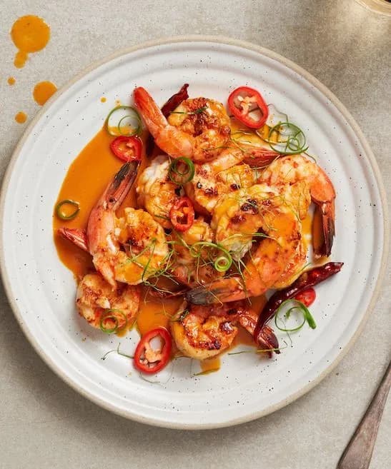 Thai Red Curry Prawns Dry ( 5 pcs )