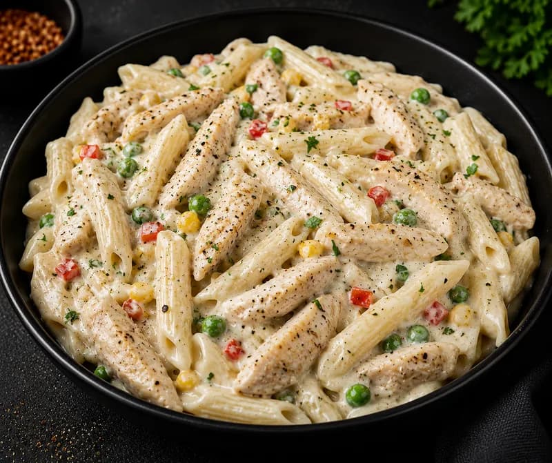 White Sauce Chicken Pasta