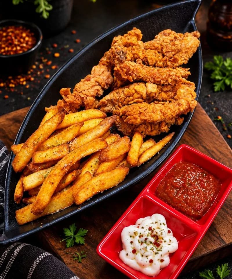 Spring Chicken with French Fries
