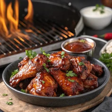 BBQ Chicken Wings (4 Pcs)